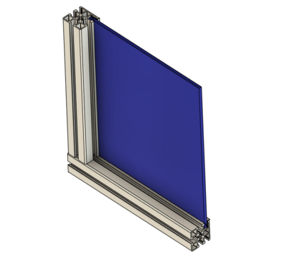 10-4545FP1-0 MODULAR SOLUTIONS EXTRUDED ENCLOSURE PROFILE 45MM X 45MM, SINGLE SMOOTH SIDE
